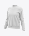 Women's Sweatshirt Mockup - Half Side View