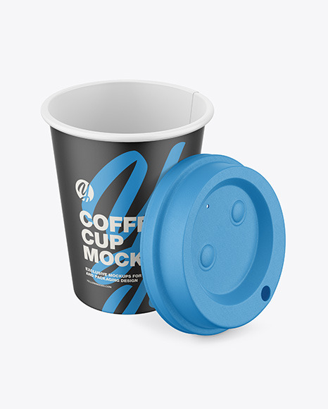 Coffee Cup with Biodegradable Lid Mockup