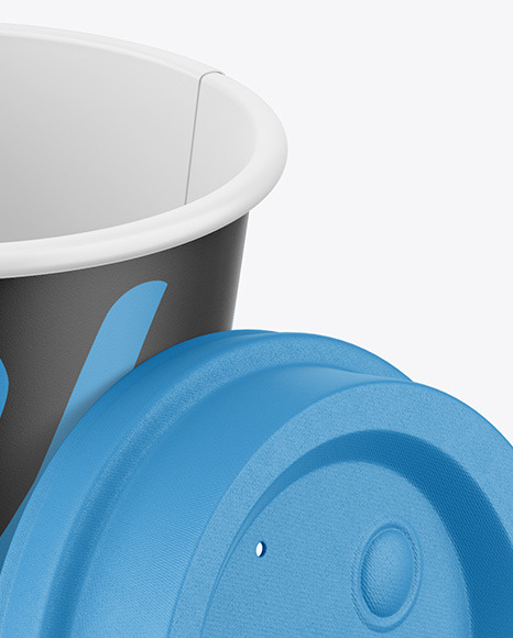 Coffee Cup with Biodegradable Lid Mockup