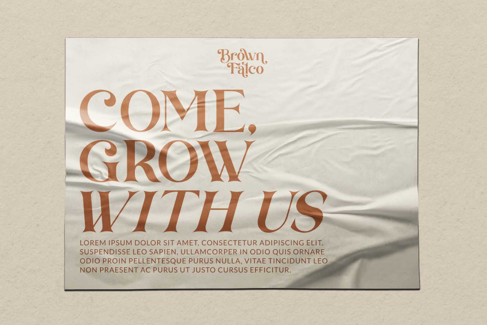 Brown Falco | classy Serif font