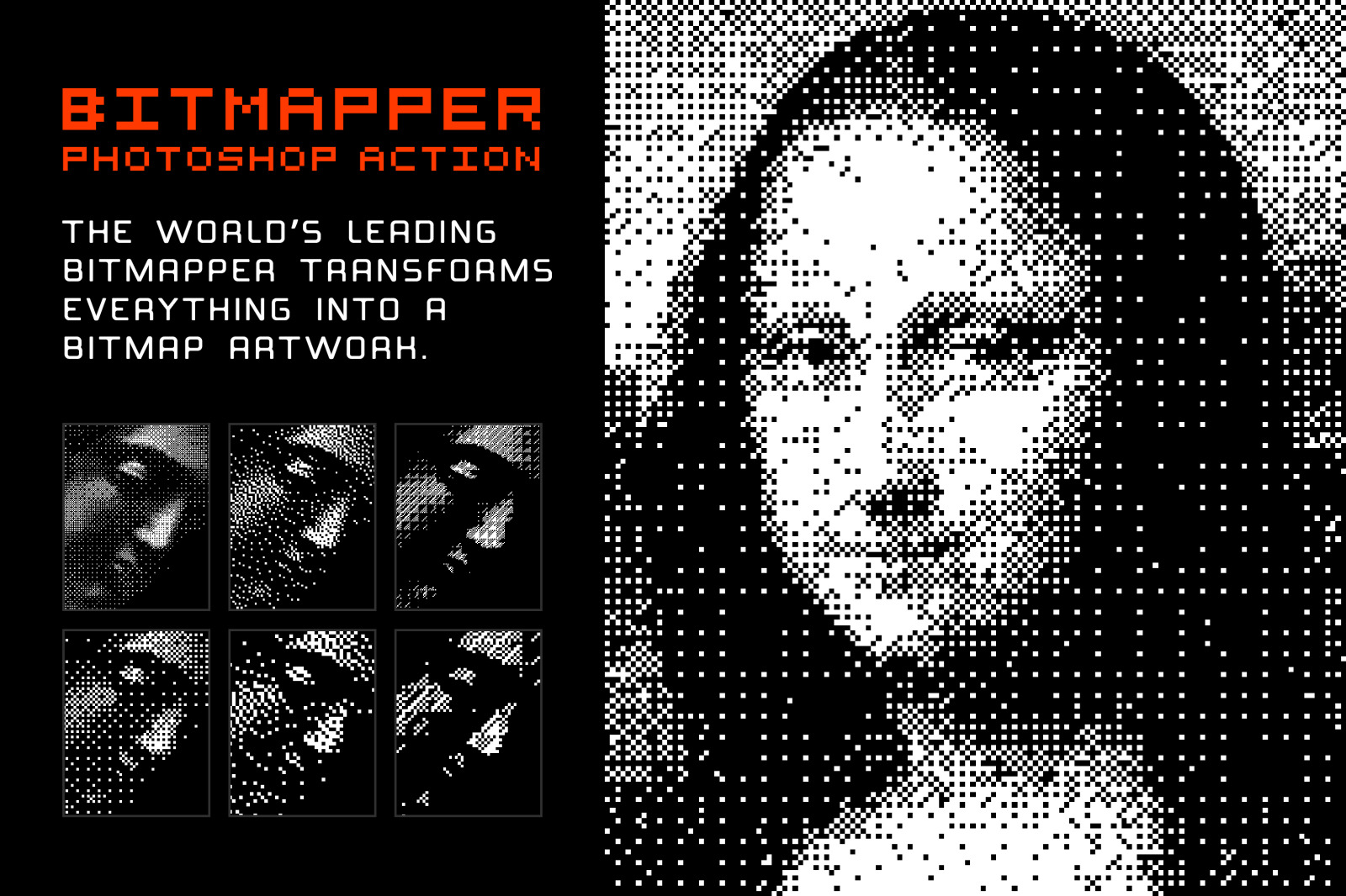 Bitmapper - Convert Image to Bitmap Photoshop Action