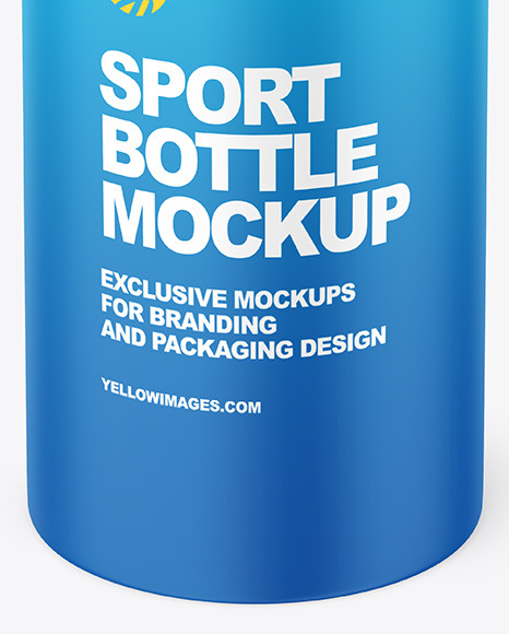 Matte Plastic Sport Bottle Mockup