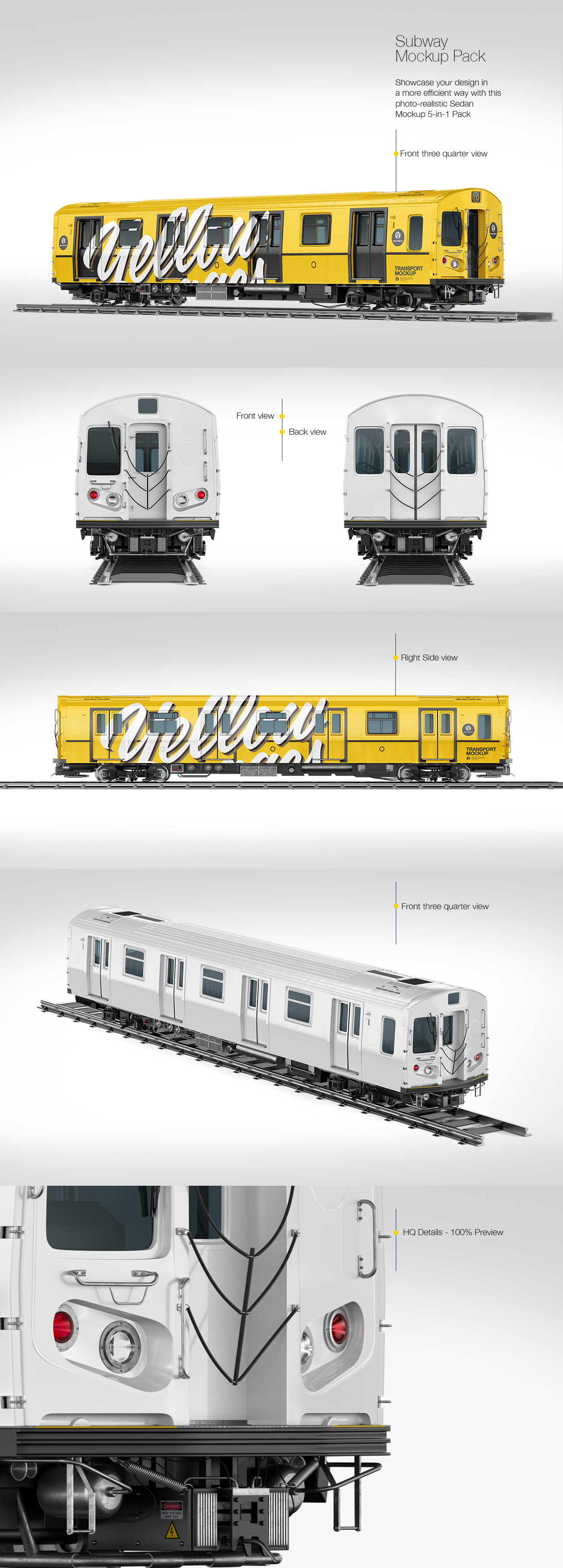 Subway Train Mockup Pack