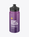 Glossy Plastic Sport Bottle Mockup