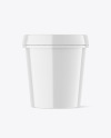 Glossy Plastic Cup Mockup