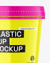 Glossy Plastic Cup Mockup