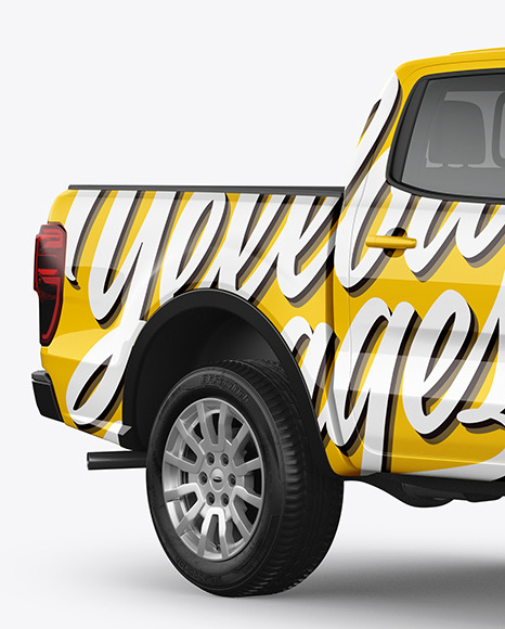 Pickup Truck Mockup - Half Side View