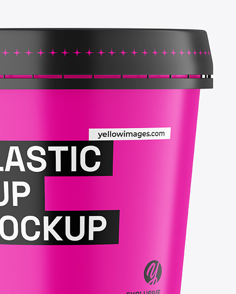 Matte Plastic Cup Mockup