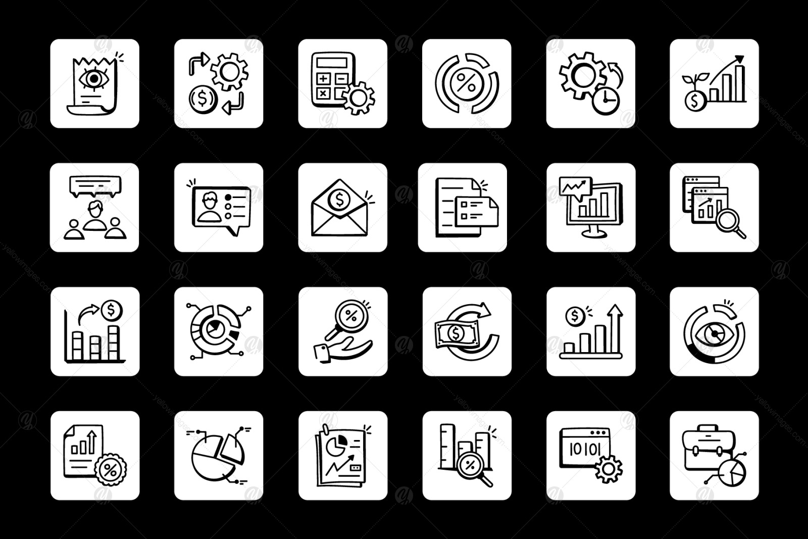 100 Hand Drawn Business Analytics