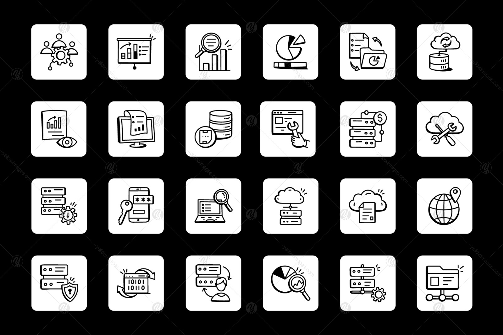 Set of Big Data Icons