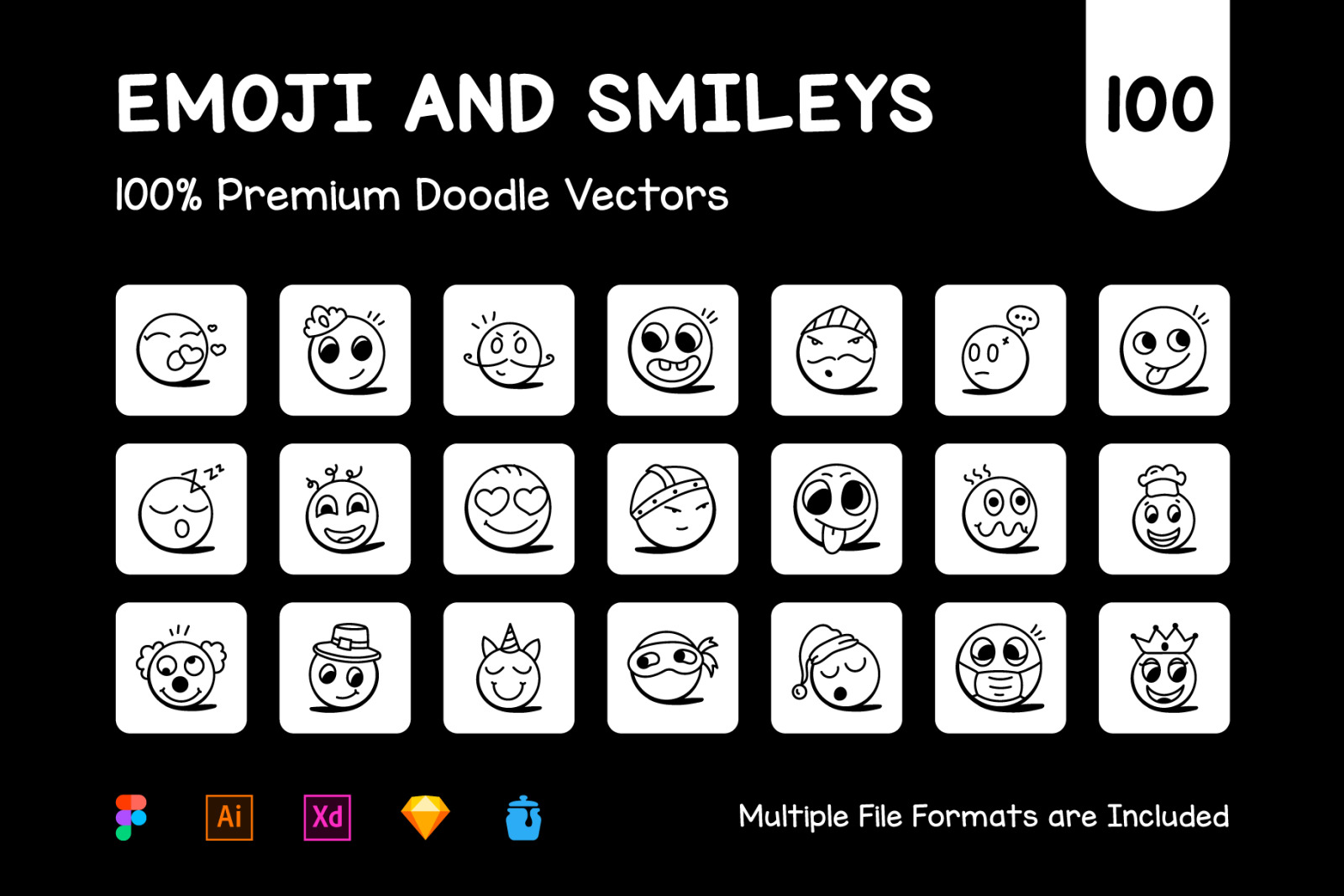 Collection of Smileys and Emoji Icons