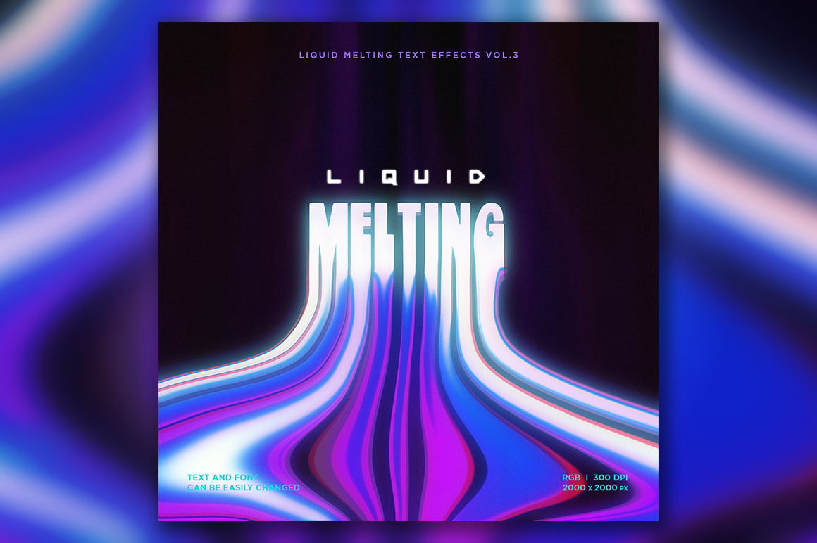 Liquid Melting Text Effects Vol.3