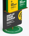 Display Stand With Boxes Mockup