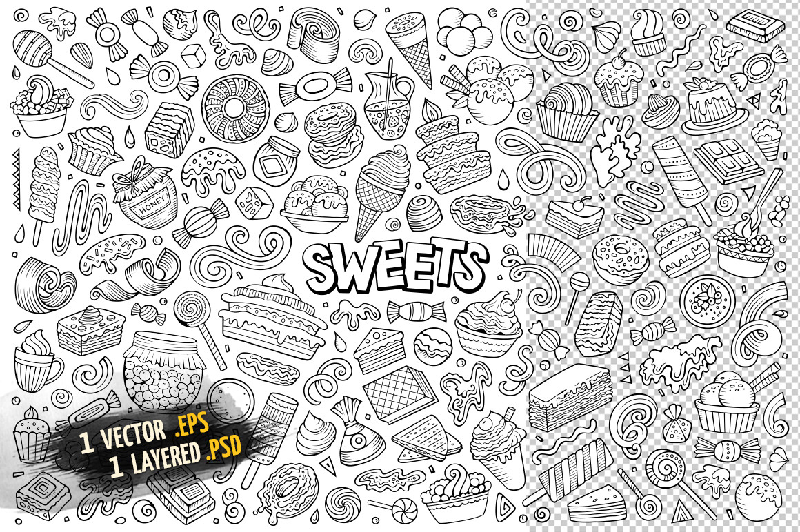 Sweets Objects &amp; Symbols Set