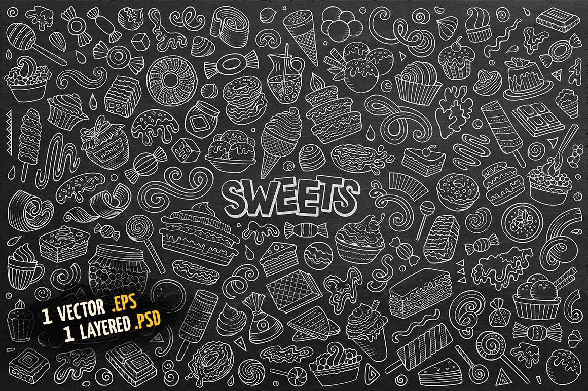 Sweets Objects &amp; Symbols Set