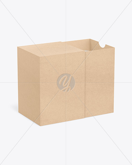 Opened Kraft Box w/ Candle Mockup