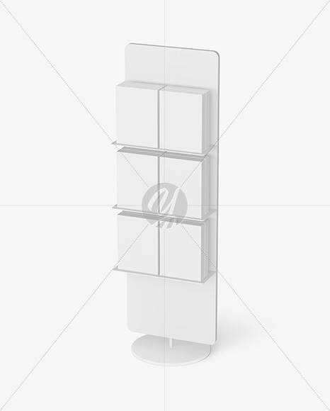 Display Stand With Boxes Mockup