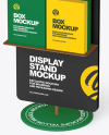 Display Stand With Boxes Mockup