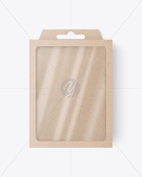 Kraft Paper Box w/ Hang Tab Mockup