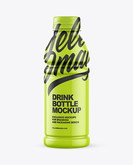 Glossy Plastic Bottle Mockup