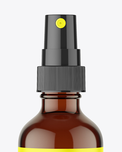 Amber Spray Bottle Mockup