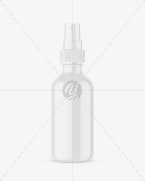 Glossy Spray Bottle Mockup