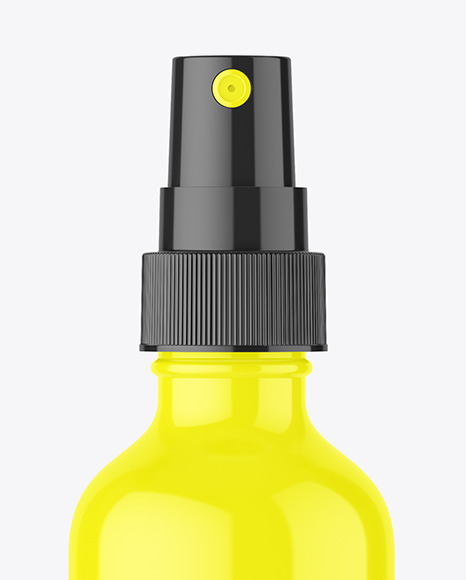 Glossy Spray Bottle Mockup