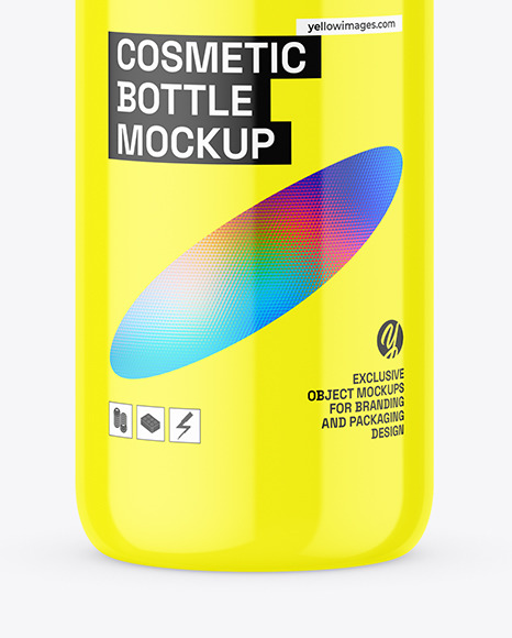 Glossy Spray Bottle Mockup