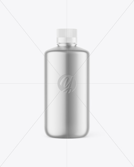 Metallic Plastic Bottle Mockup