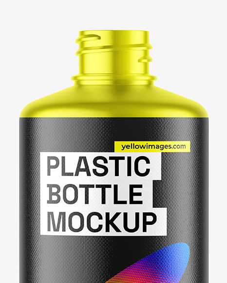 Metallic Plastic Bottle Mockup