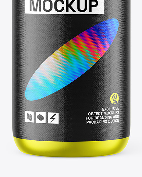 Metallic Plastic Bottle Mockup