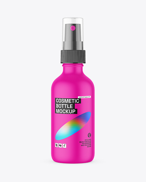 Matte Spray Bottle Mockup