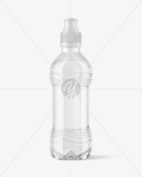 Clear PET Water Bottle Mockup