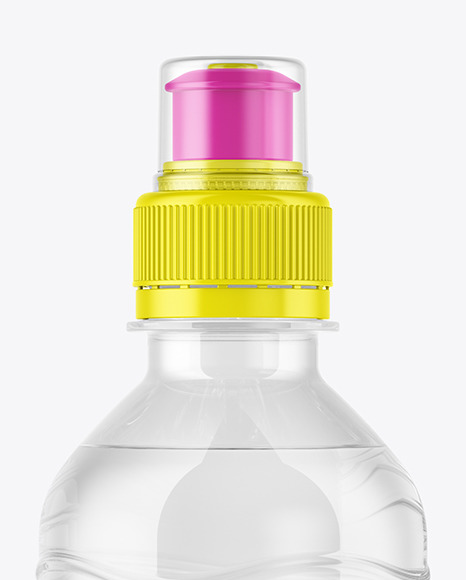 Clear PET Water Bottle Mockup