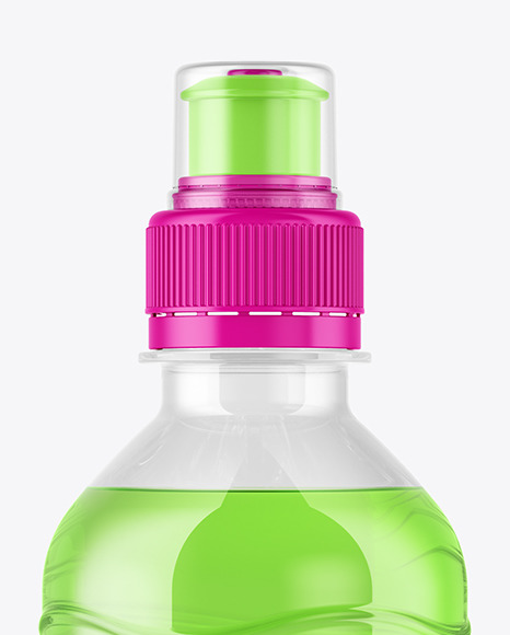 Clear PET Drink Bottle Mockup