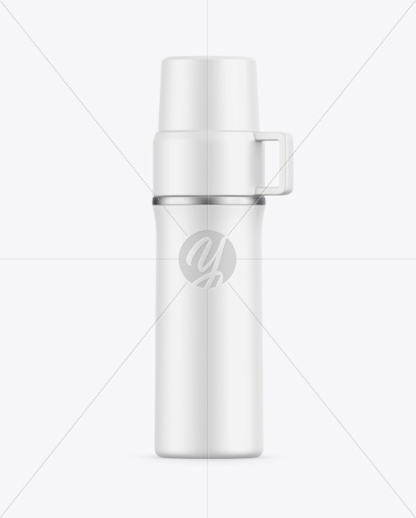 Matte Thermos Bottle Mockup