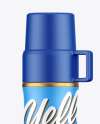 Matte Thermos Bottle Mockup