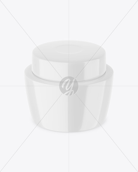 Glossy Cosmetic Jar Mockup