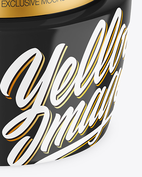 Glossy Cosmetic Jar Mockup