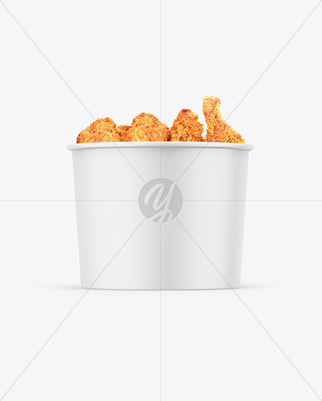 Matte Bucket W/ Chicken Mockup