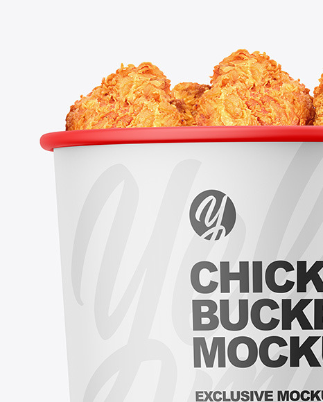 Matte Bucket W/ Chicken Mockup