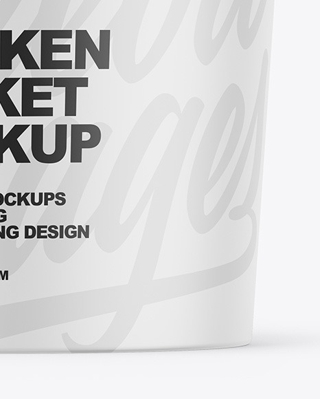 Matte Bucket W/ Chicken Mockup