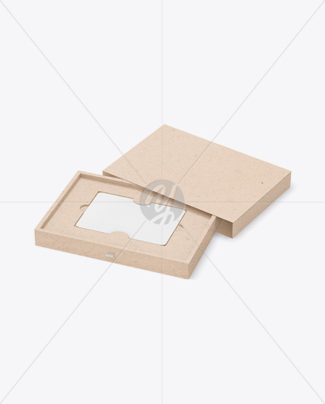 Gift Card in a Kraft Box Mockup