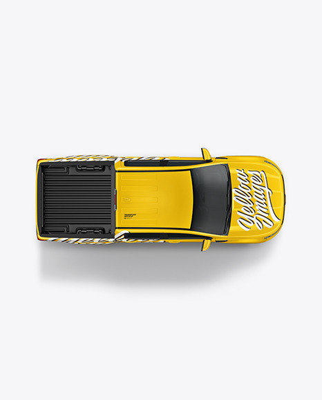 Pickup Truck Mockup - Top View