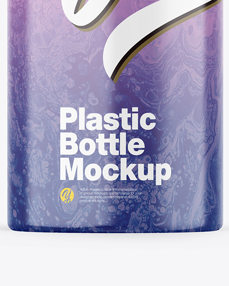 Glossy Plastic Bottle Mockup