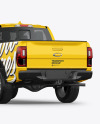 Pickup Truck Mockup - Back Half Side View