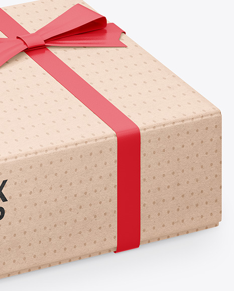 Kraft Gift Box Mockup