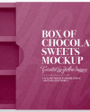 Kraft Paper Box of Chocolates Mockup