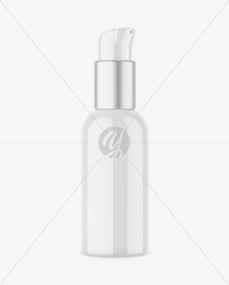 Glossy Pump Bottle Mockup