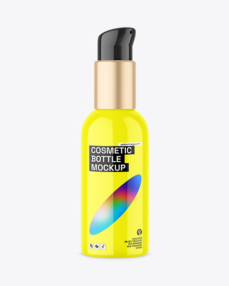 Glossy Pump Bottle Mockup